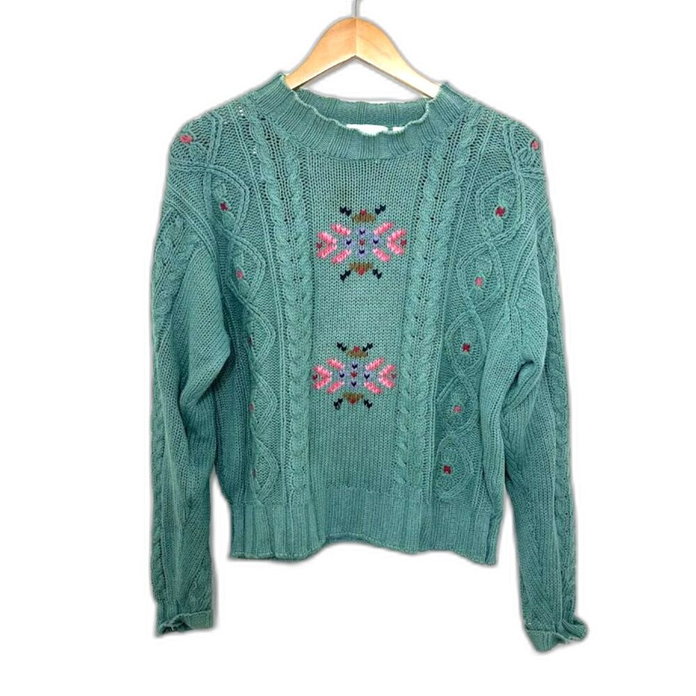 Carriage Court Grandma Sweater Granny Chic Cottagecore Preppy Coquette size M